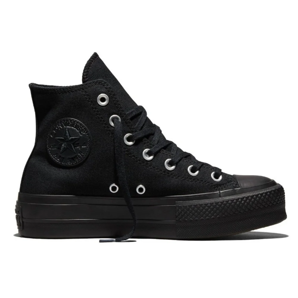 Converse Chuck Taylor All Star Graphic Black Floral Lace-Up High-Top Sneakers - Picture 3 of 9